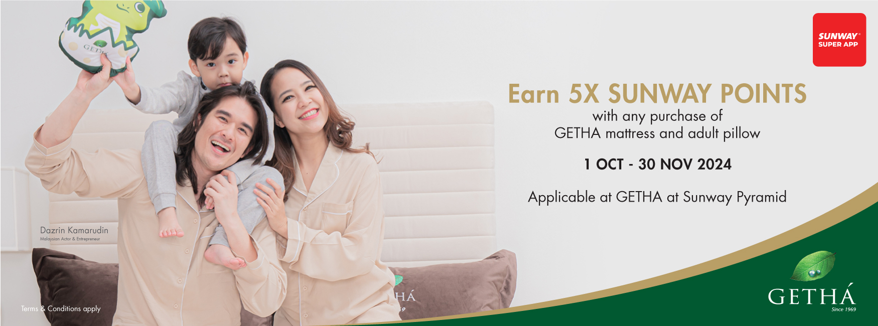 Earn 5x Sunway Points - Getha