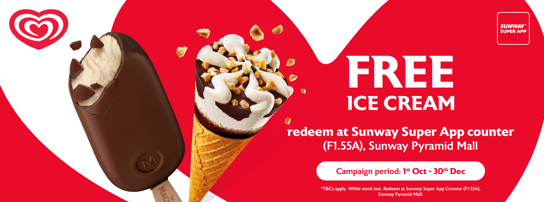 Get a FREE Ice Cream with Sunway Super App