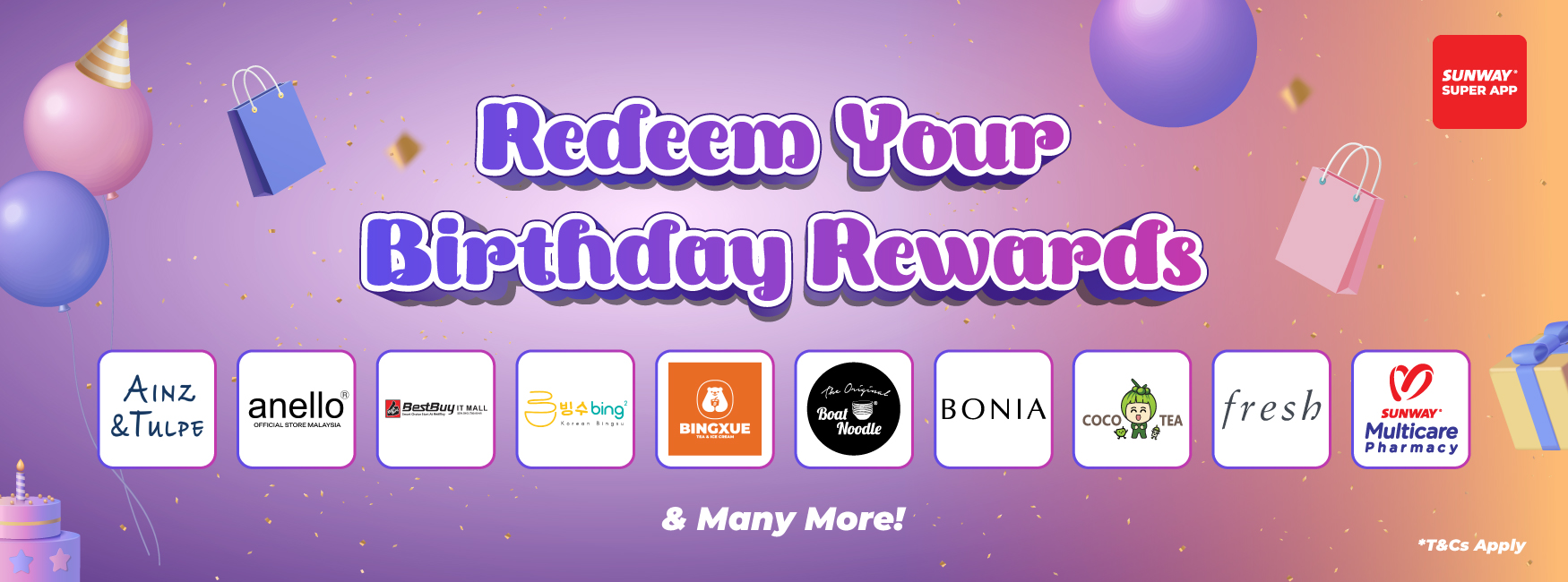 Special birthday e-vouchers