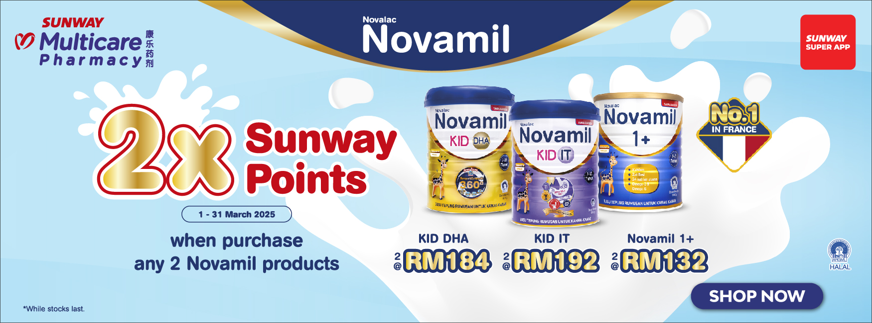 Earn 2x Sunway Points - Novamil