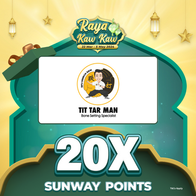 Earn 20X Sunway Points