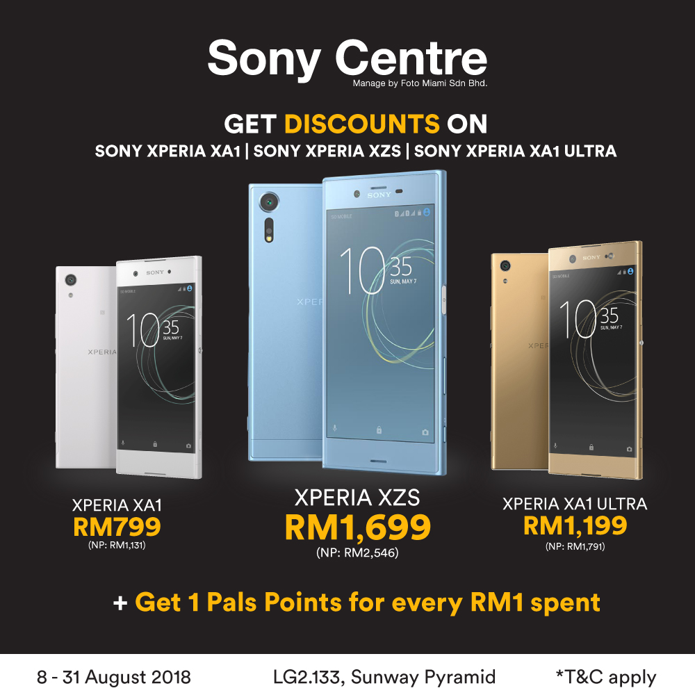 Sunway Pals Promotions Exclusive Rate On Xperia Phones