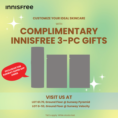 Complimentary Innisfree 3-pcs Gift