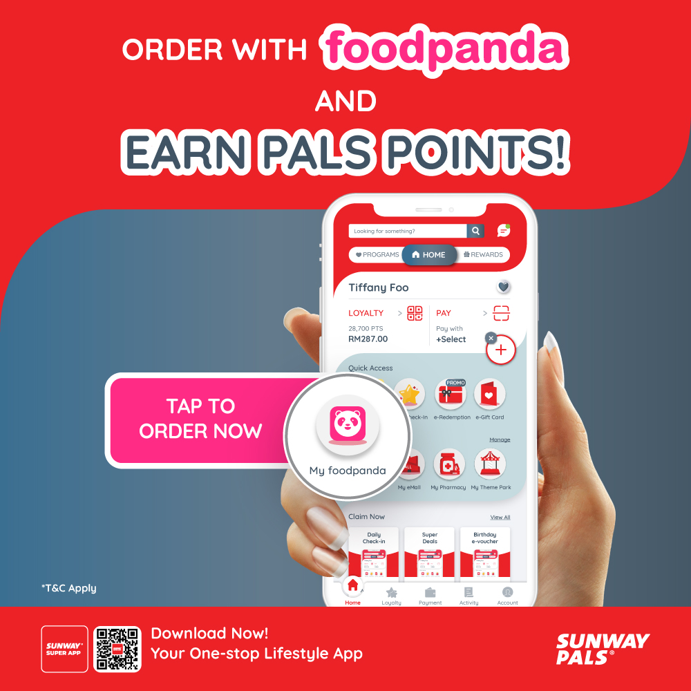 Earn Sunway Points with foodpanda