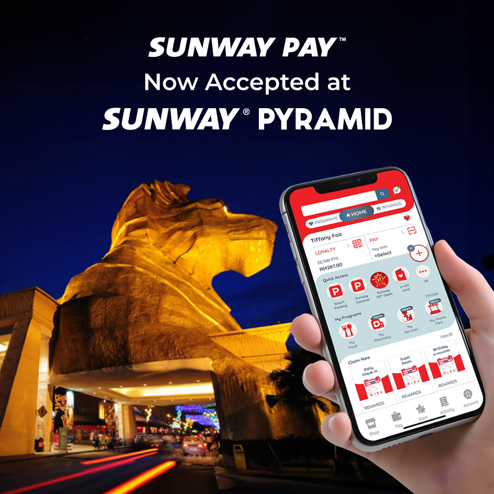 Go cashless at Sunway Pyramid Mall with Sunway Pay!
