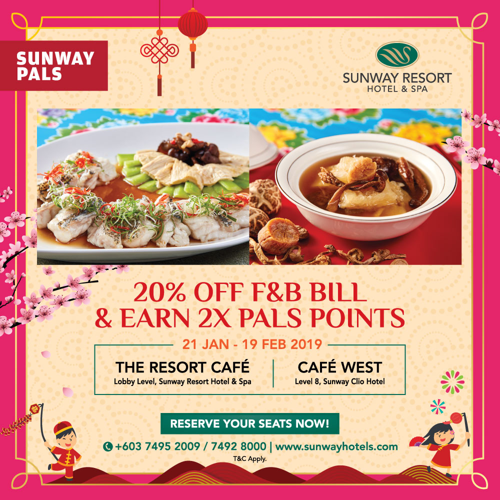 Sunway Pals Promotions 20 Off 2x Pals Points On Total Food And Beverage Bill