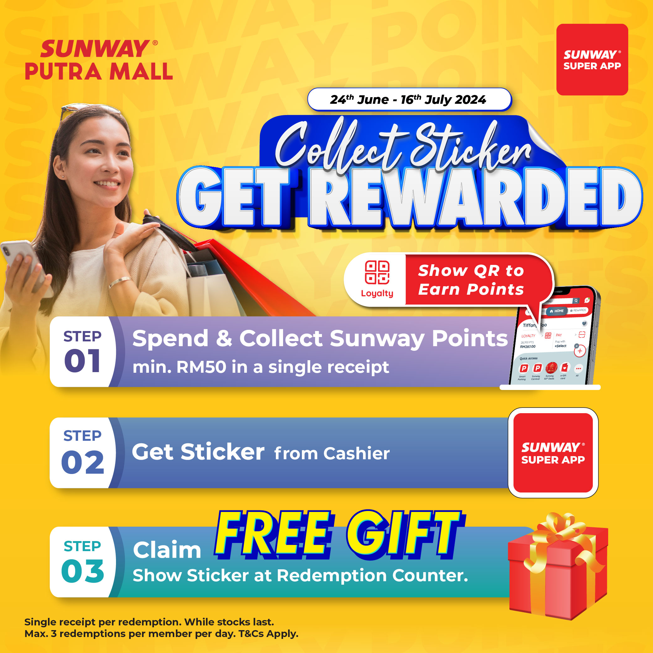 Collect Sticker Get Rewarded in Sunway Putra Mall