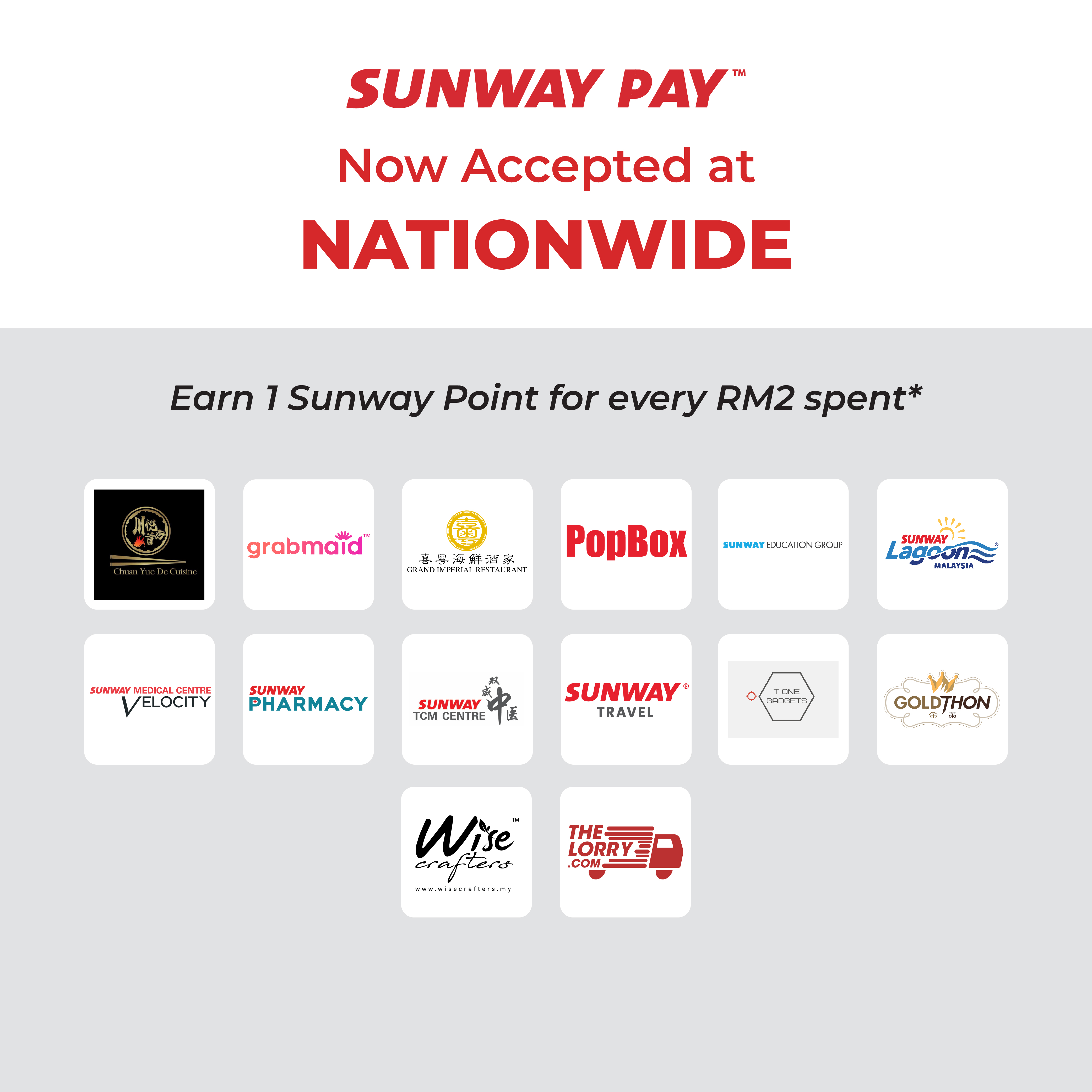 Go cashless with Sunway Pay!