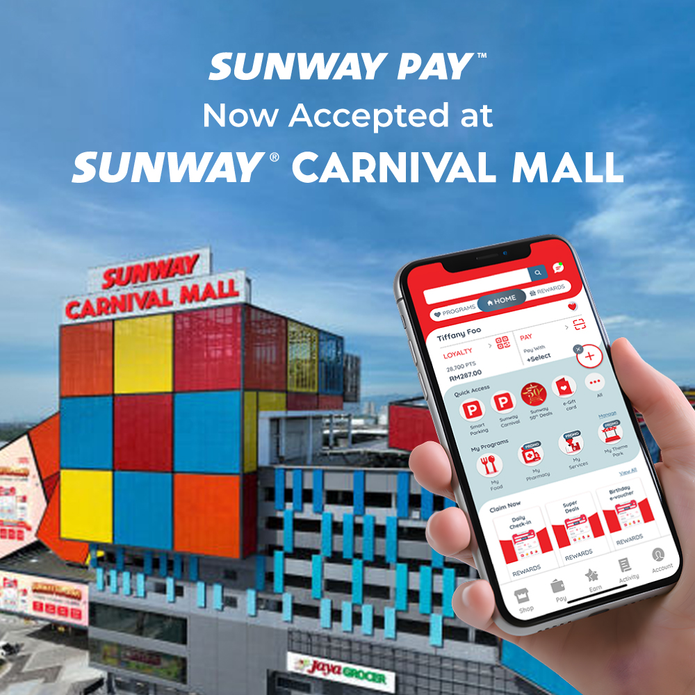 Go cashless at Sunway Carnival Mall with Sunway Pay!